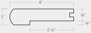 Stair nosings, ¾ X 4