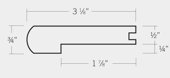 Stair Nosings, ¾ X 4